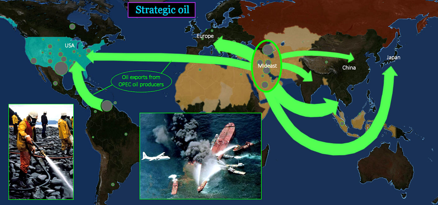 Strategic Oil, 1990s map